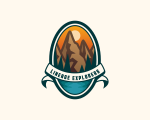 Mountain Peak Hiking logo design