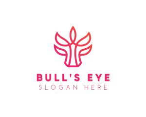 Bull Leaf Plant logo design