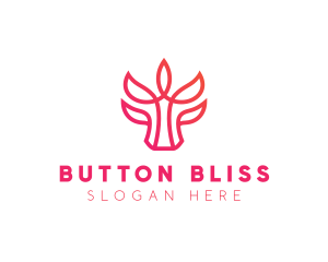 Bull Leaf Plant logo design