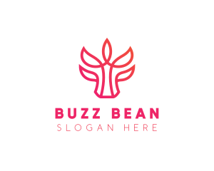 Bull Leaf Plant logo design