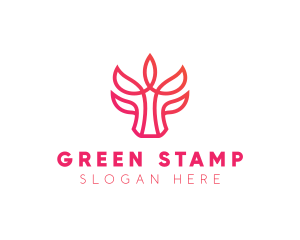 Bull Leaf Plant logo design