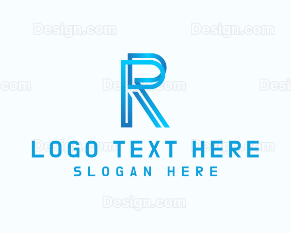 Modern Business Letter R Logo