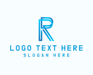 Modern Business Letter R logo