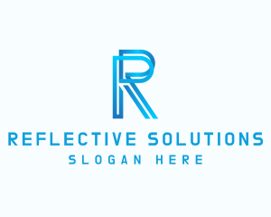 Modern Business Letter R logo design