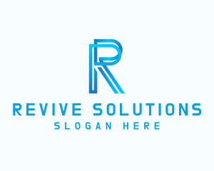 Modern Business Letter R logo design