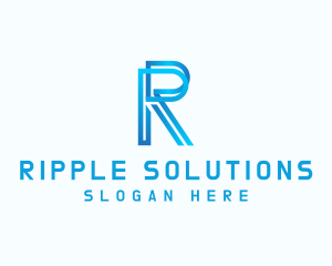 Modern Business Letter R logo design