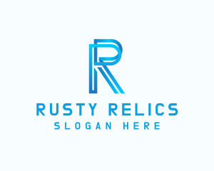 Modern Business Letter R logo design