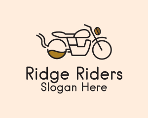 Coffee Delivery Motorcycle logo design