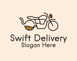 Coffee Delivery Motorcycle logo design