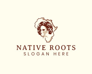 Native Afro Woman logo