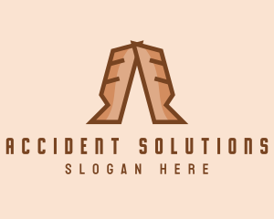 Brown Bread Letter A logo design