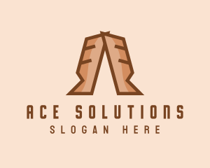 Brown Bread Letter A logo design