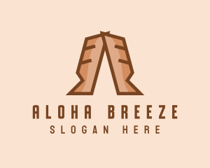 Brown Bread Letter A logo design