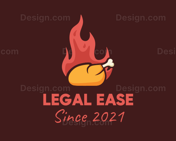 Hot Roast Chicken BBQ Logo