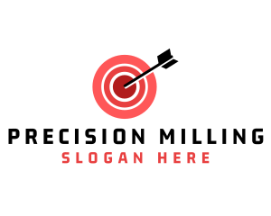 Bullseye Target Arrow logo design