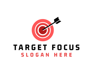 Bullseye Target Arrow logo design