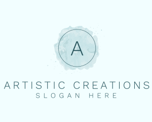 Circle Watercolor Artist logo design