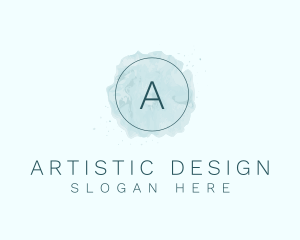 Circle Watercolor Artist logo design