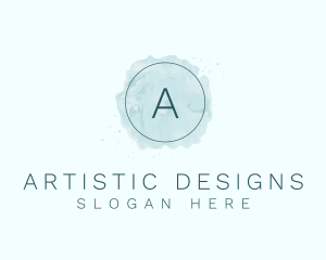 Circle Watercolor Artist logo design