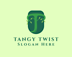 Green Letter T Plant logo design