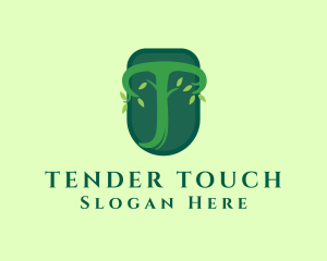 Green Letter T Plant logo design