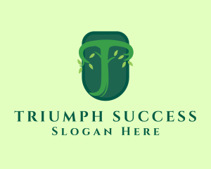 Green Letter T Plant logo design