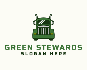 Green Cargo Truck  logo design