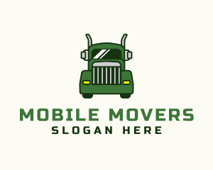 Green Cargo Truck  logo design