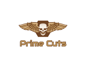 Gold Wing Skull logo design