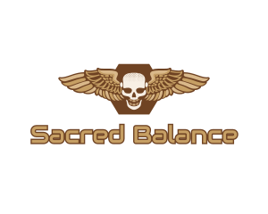 Gold Wing Skull logo design