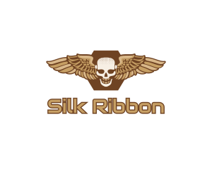 Gold Wing Skull logo design