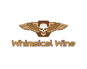 Gold Wing Skull logo design