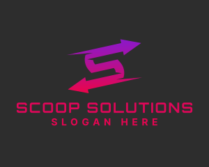 Modern Logistics Arrows logo design