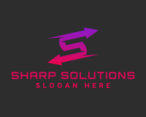 Modern Logistics Arrows logo design