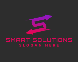 Modern Logistics Arrows logo design