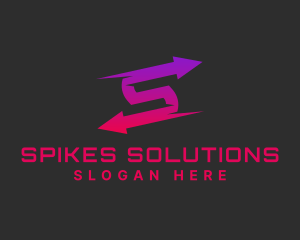 Modern Logistics Arrows logo design