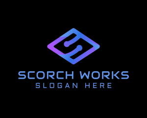 Modern Tech Letter S logo design