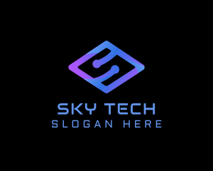 Modern Tech Letter S logo design