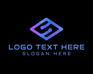 Modern Tech Letter S logo