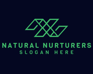 Green Double N  logo design