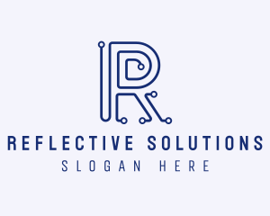 Digital Technology Letter R  logo design