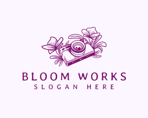 Camera Flower Photography logo design