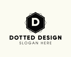 Geometric Hexagon Interior Design logo design