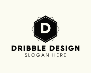 Geometric Hexagon Interior Design logo design