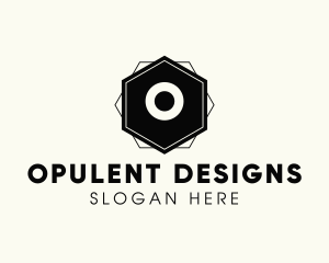 Geometric Hexagon Interior Design logo design