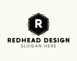 Geometric Hexagon Interior Design logo design