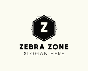 Geometric Hexagon Interior Design logo design