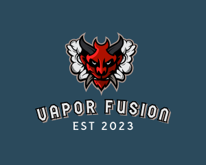 Horned Demon Vaping logo design