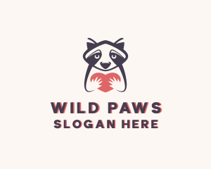 Raccoon Animal Zoo logo design