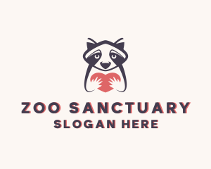 Raccoon Animal Zoo logo design